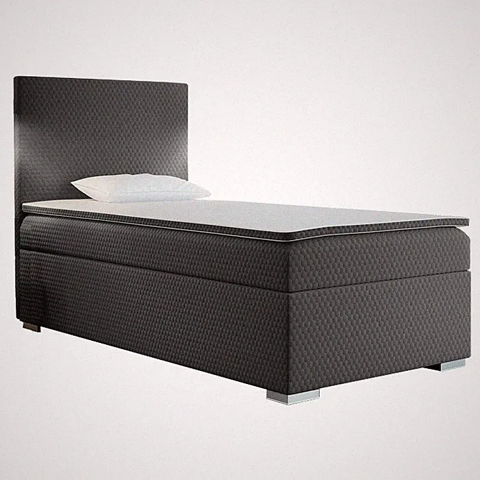 Boxspringbett ICON Einzelbett Hotelbett mit Bettkasten Hohe Kopfteile 90×200 cm