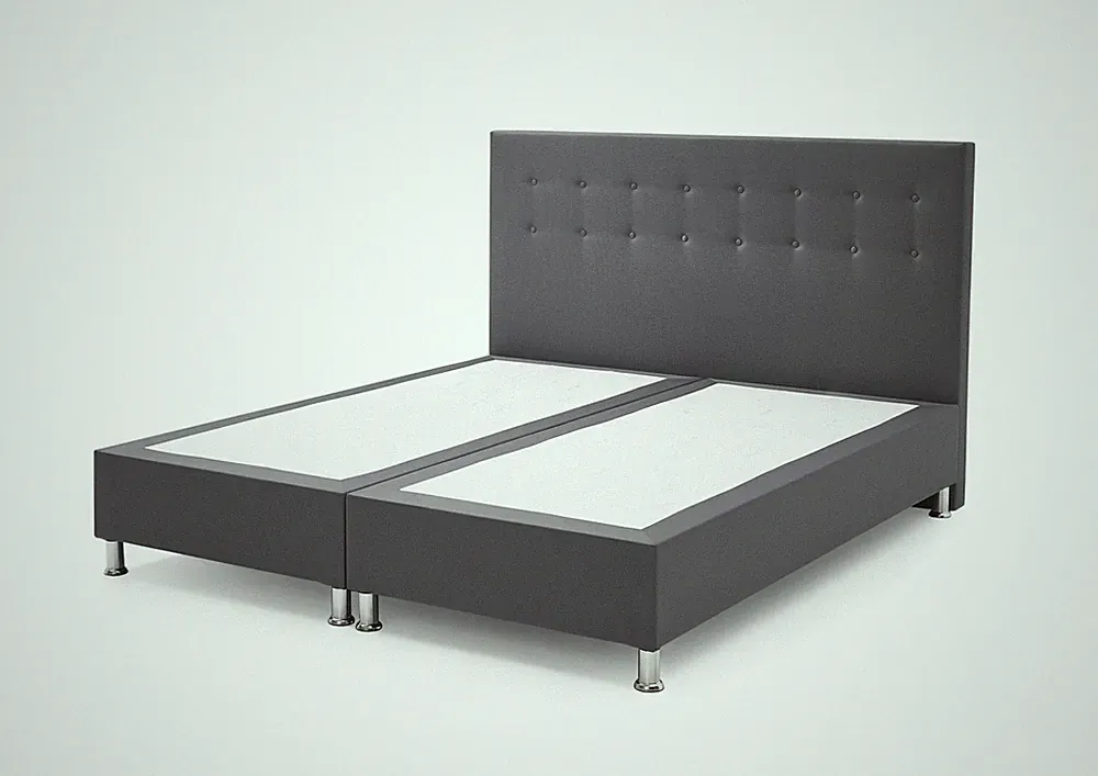 Boxspringbett KO-1 180x200 cm Webstoff Anthrazit