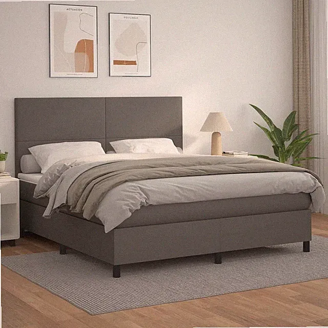 Boxspringbett Matratze Bettgestell Polsterbett Bett Lattenrost Kunstleder vidaXL