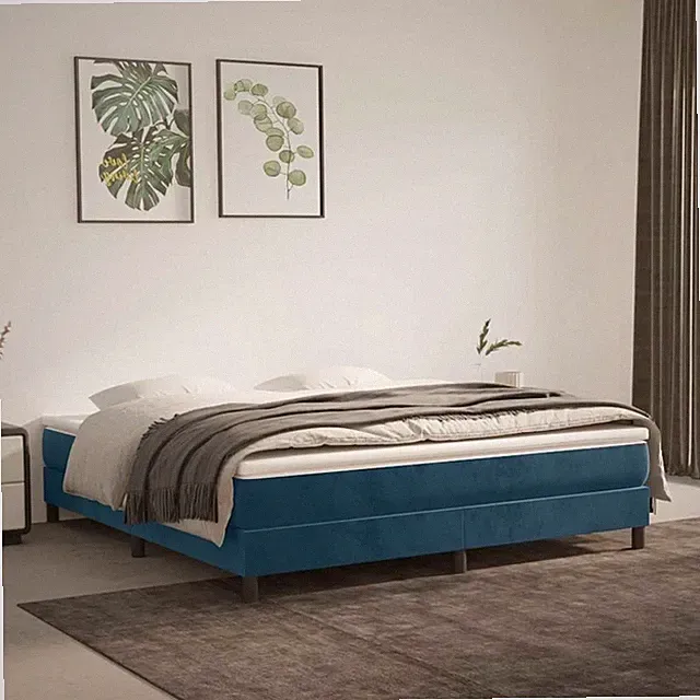 Boxspringbett mit Matratze Bett Bettgestell Polsterbett Lattenrost Samt vidaXL