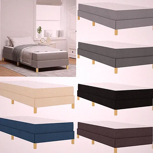 Boxspringbett mit Matratze Bett Bettgestell Polsterbett Lattenrost Stoff vidaXL
