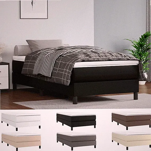 Boxspringbett mit Matratze Bettgestell Polsterbett Bett Kunstleder vidaXL