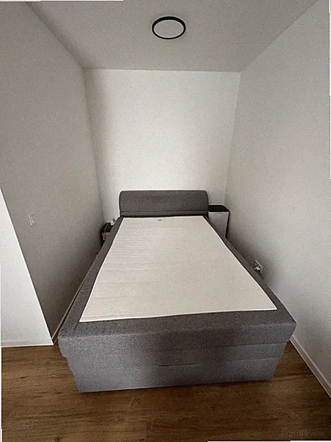 Boxspringbett mit Matratze in Grau - 140x200cm