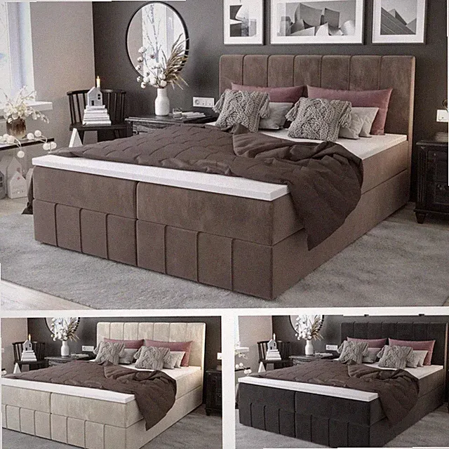 Boxspringbett mit Matratze und Bettkasten Schlafzimmer Bett 140/160/180x200