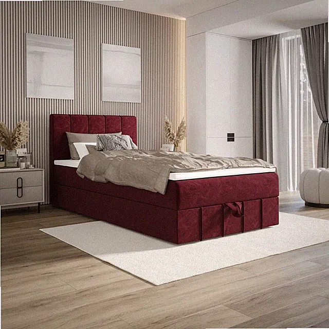 Boxspringbett mit Matratze und Bettkasten Schlafzimmer Bett Baham 80/90/100x200