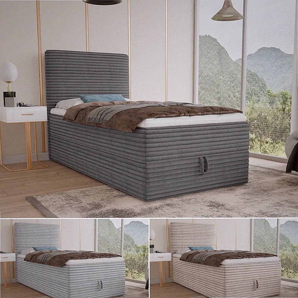 Boxspringbett MOLLO MINI bett bettkasten topper Doppelbett mit Bonell-Matratze