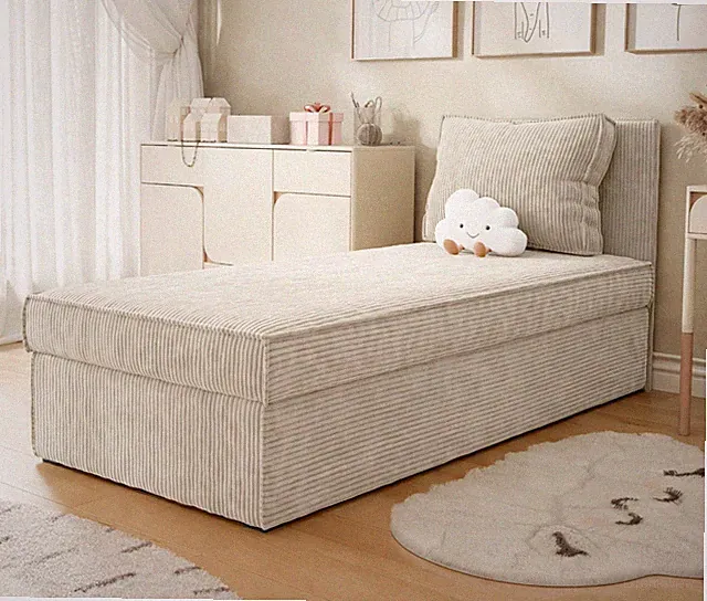 Boxspringbett Moziro für Jugendliche mit Bettkasten 90x200 Funktionsbett M24