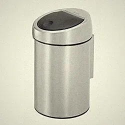 Brabantia Brab Touch Mülleimer 3 l, mattierter Stahl, druckfest