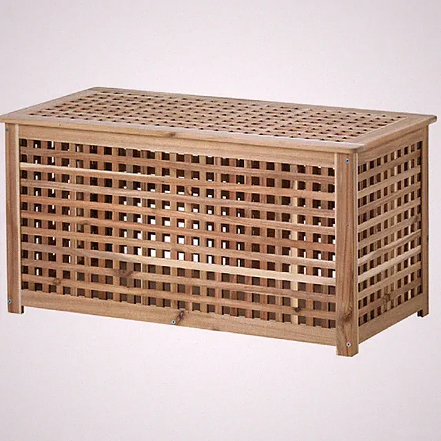 Brandneu IKEA HOL Aufbewahrungs-/Beistelltisch Akazie praktische Aufbewahrungslösung (98x50cm)