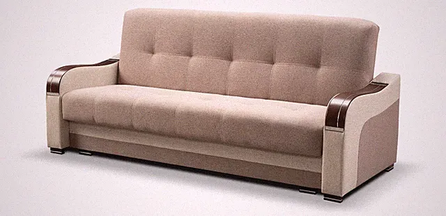 Braun Schlafsofa VOLTA wasserabweisendes Bettkasten Schlaffunktion Wohnzimmer