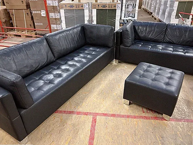 Brühl Sofas Leder Schwarz