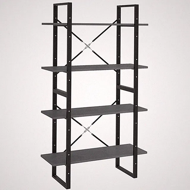 Bücherregal 4 Böden Grau 80x30x140 cm Massivholz Kiefer