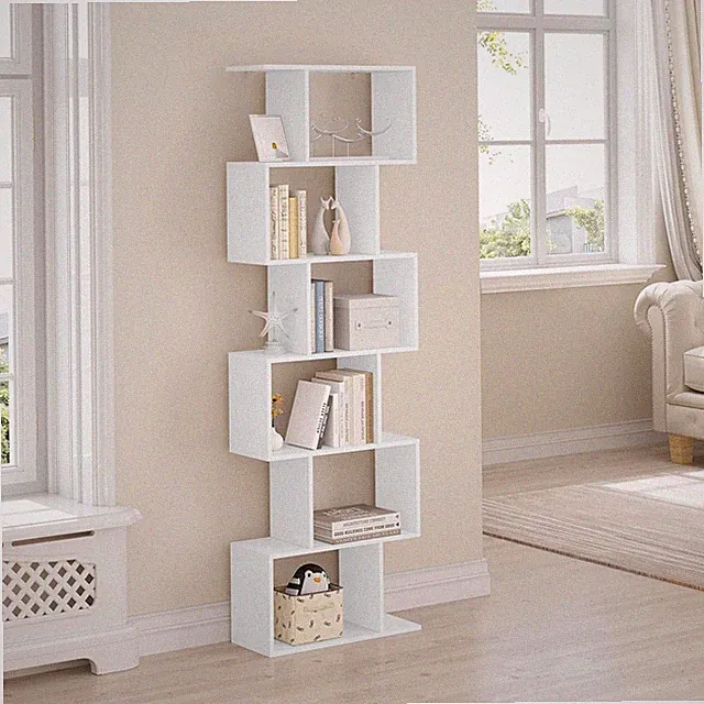 Bücherregal 6 Ebenen Multifunktionales Standregal Raumteiler Aufbewahrungsregal
