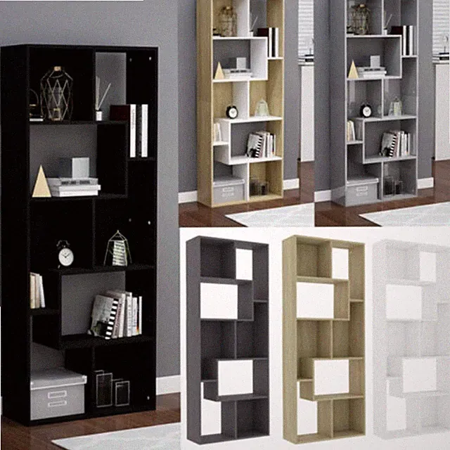 Bücherregal 8 Fächern Standregal Raumteiler Bücherschrank Büroregal mit Regal