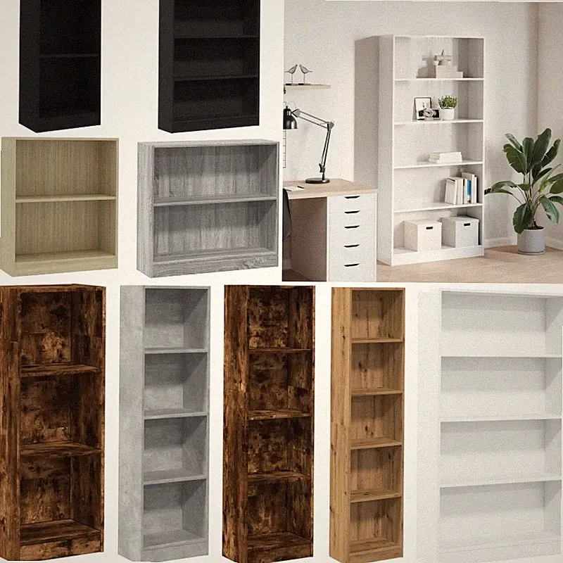 Bücherregal Bücherschrank Standregal Aktenregal Büroregal Holzwerkstoff DE