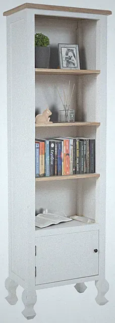 Bücherregal Dorma Standregal Holz Regal Freistehend Wohnzimmer Weiß Shabby Chic