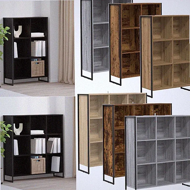 Bücherregal Holzregal Büroregal Standregal Aktenregal Holzwerkstoff 68/99.5cm