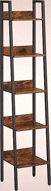Bücherregal LLS109B01V1 mit 5 Böden in rustikalem Braun