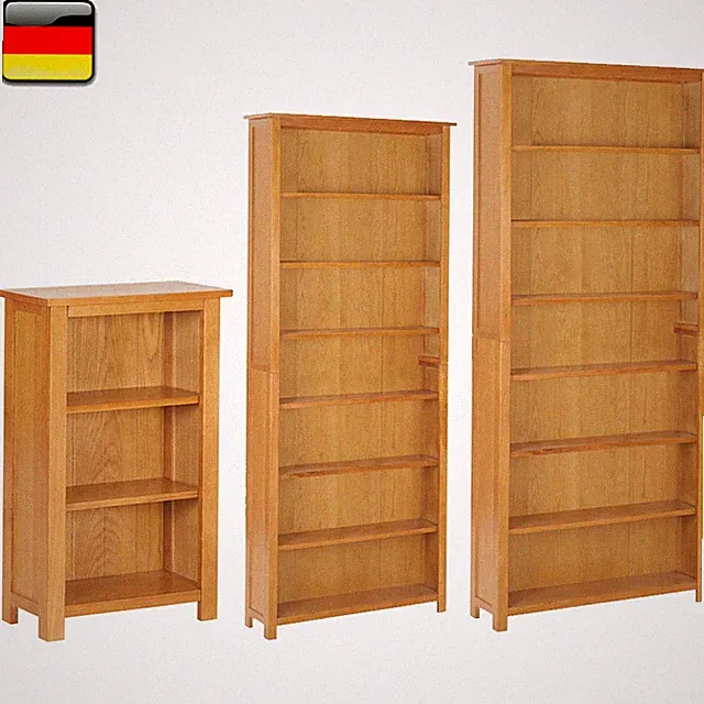 Bücherregal Massiv Holz Eiche Standregal Holzregal Büroregal Bücherschrank Regal