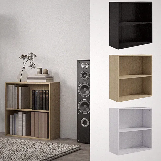 Bücherregal mit 2 Ebenen und verstellbarem Regal für Home Office, Wohnzimmer