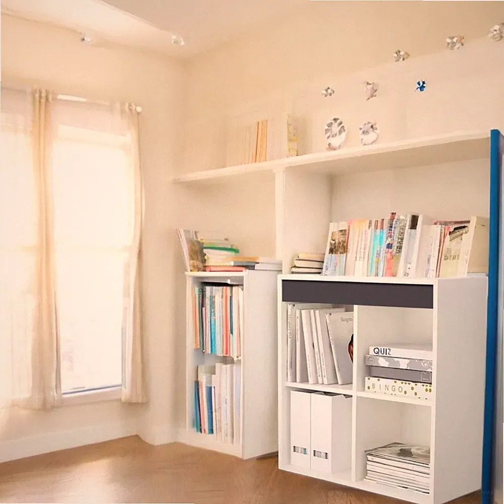 Bücherregal mit 4 Fächern Raumteiler Standregal Wandregal Aktenregal Regal Holz
