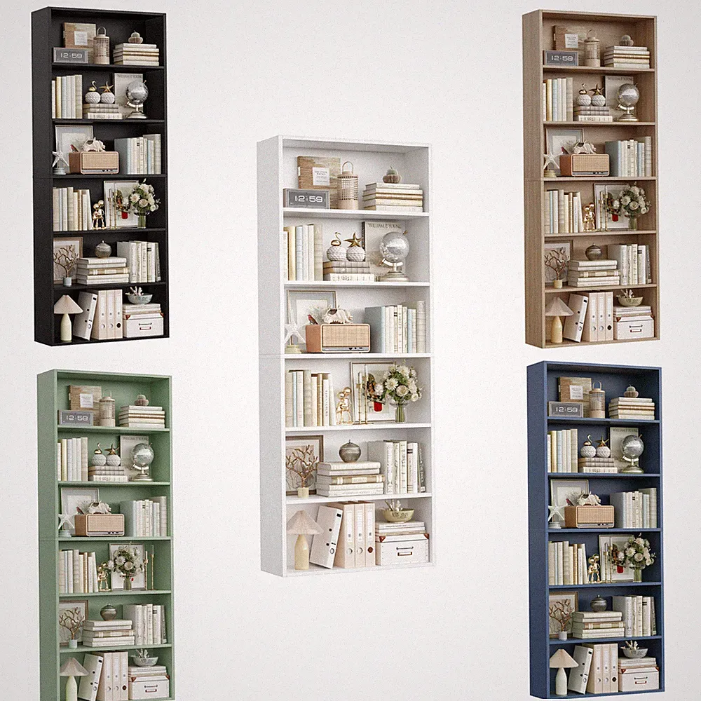 Bücherregal mit 6 Fächern Bücherschrank Aufbewahrungsregal Holz 180x60x23,5 cm