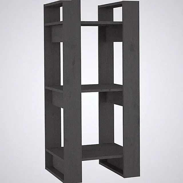 Bücherregal/Raumteiler Grau 41x35x91 cm Massivholz Kiefer