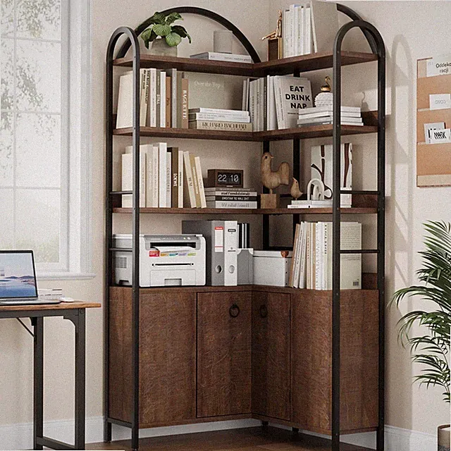 Bücherregal Raumteiler Standregal Bücherschrank Aufbewahrung Retro L-förmiges