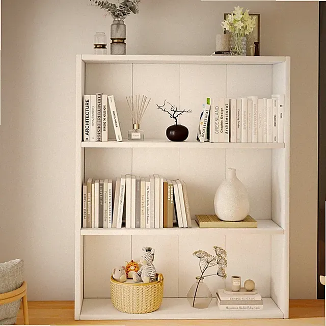 Bücherregal Regal mit 3 Ebenen offenes Standregal stehend schrank Schließfach