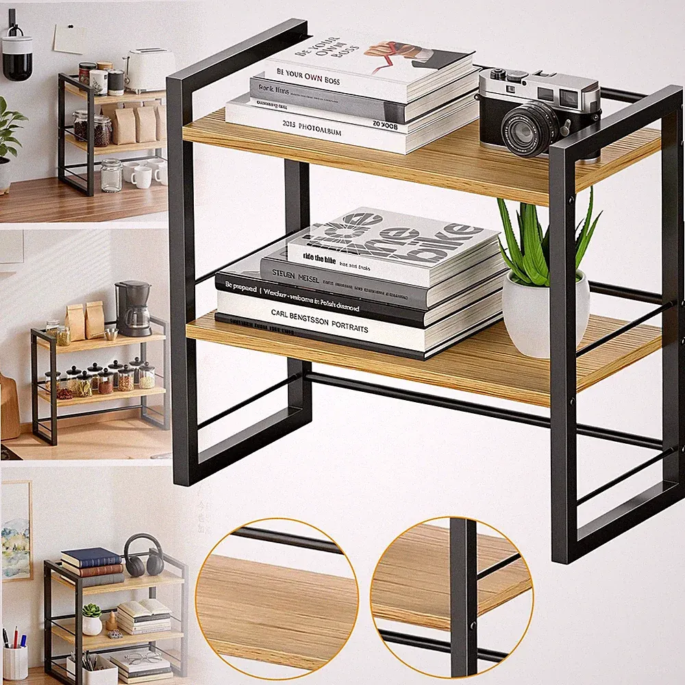 Bücherregal Schreibtisch-Aufsatzregal freistehend minimalistisch für Desk