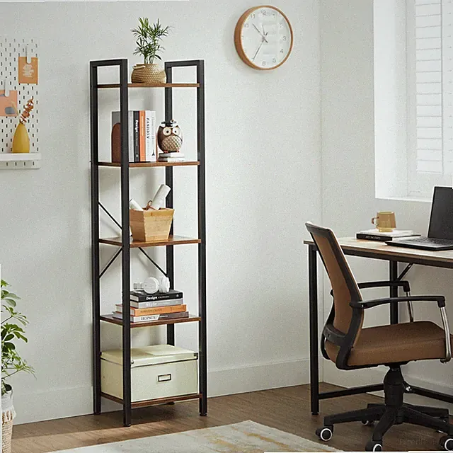 Bücherregal Standregal Aufbewahrungsregal mit 5 Ebenen für Wohnzimmer LLS100B01