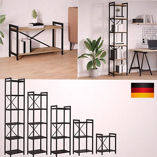 Bücherregal Standregal Aufbewahrungsregal mit Ebenen für Wohnzimmer Studie