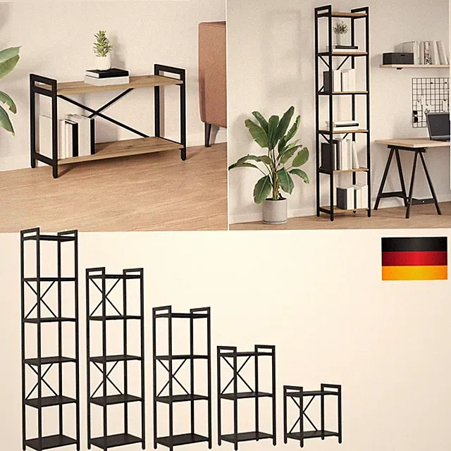 Bücherregal Standregal Aufbewahrungsregal mit Ebenen für Wohnzimmer Studie