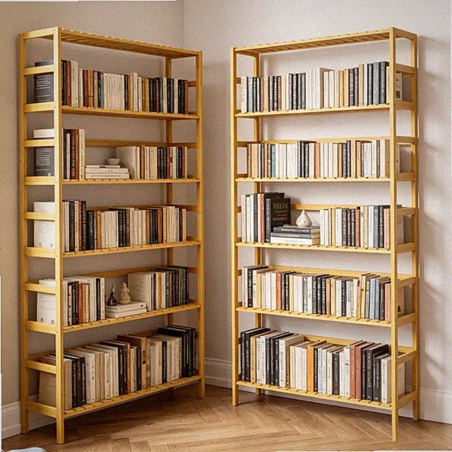 Bücherregal Standregal Badregal Bambus Blumenregal Küchenregal 6 Ablage 160cm