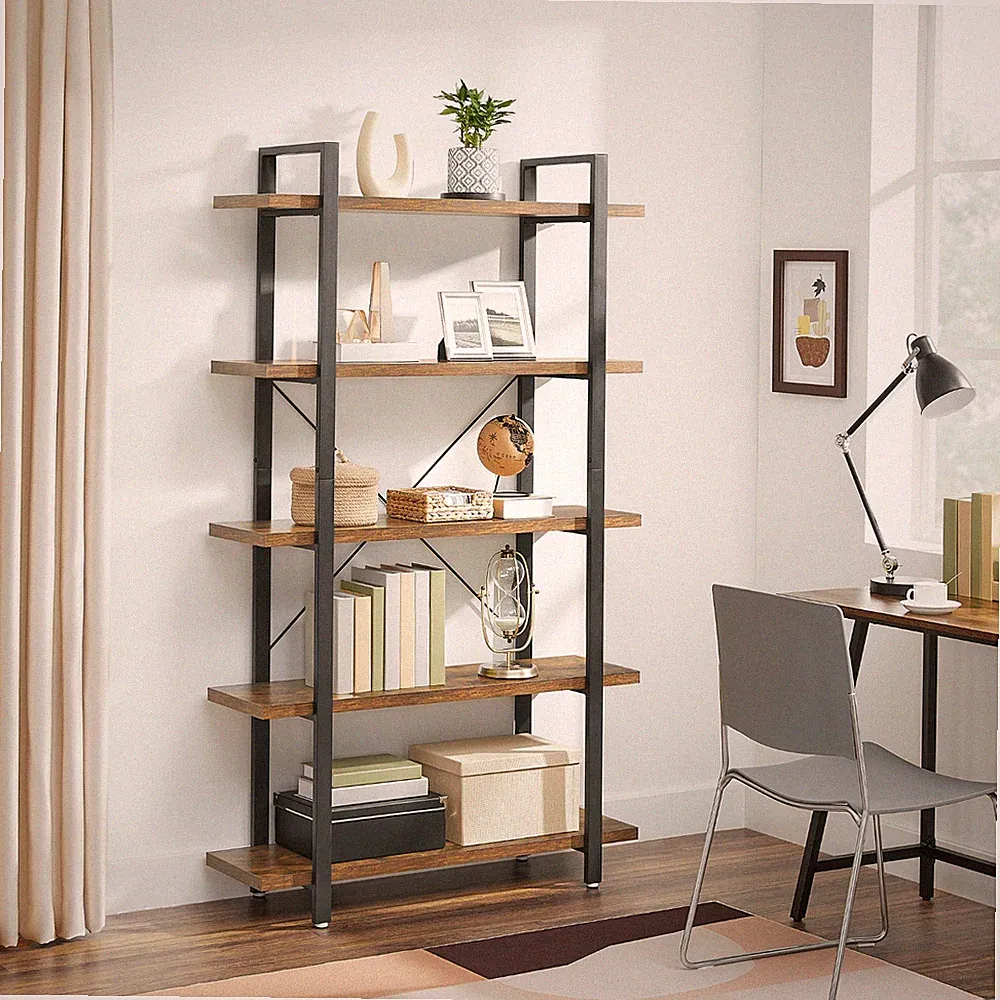 Bücherregal Standregal mit 5 Regalebenen Aktenregal Raumtrenner Regal SLL55BX