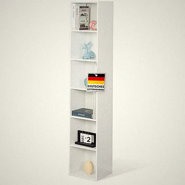 Bücherregal Standregal mit 6 offenen Ablagen, platzsparend & modern Delaware