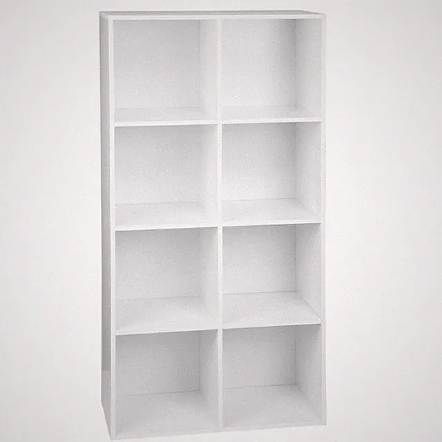 Bücherregal Standregal Raumteiler Aufbewahrungregal MDF 8 Fächer Weiß SK002ws4