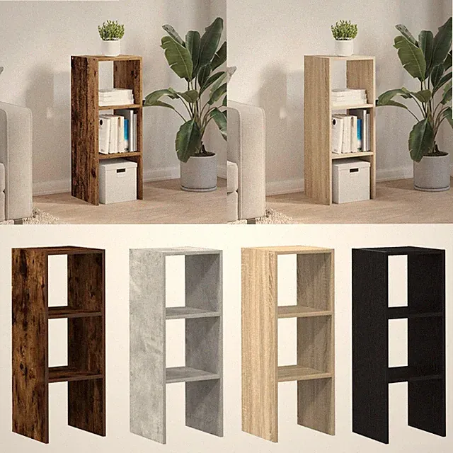 Bücherregal Stapelbar 30x30x80 cm Holzwerkstoff Standregal Aktenregal Büroregal