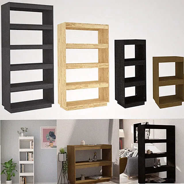 Bücherregal Wandregal Regal Standregal Wandboard mit 2/3/4/5 Fächer Massivholz