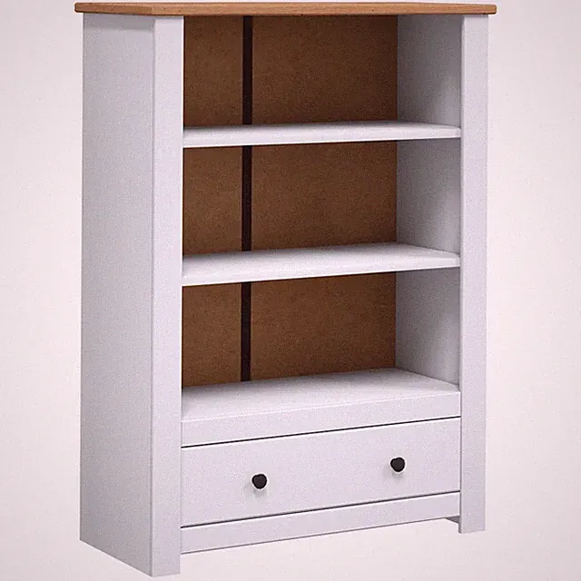 Bücherregal Weiß 80 x 35 x 110 cm Massivholz Panama-Kiefer