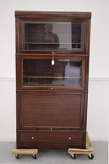 Bücherschrank Art Deco wie Globe Wernike Vitrine um 1930 Antik Mahagoni Sch840