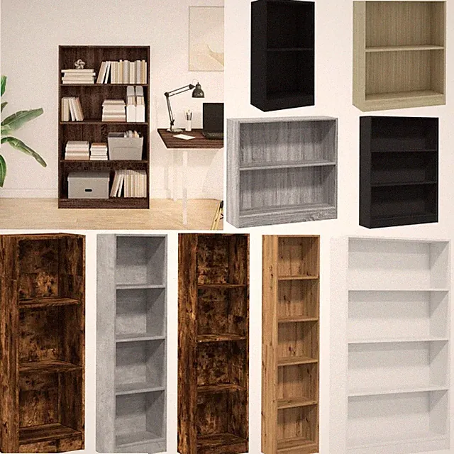 Bücherschrank Bücherregal Standregal Aktenregal Büroregal Holzwerkstoff vidaXL