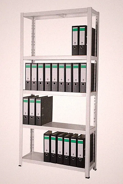 Büroregal 180x90x30 cm, weiß (Ordnerregal Aktenregal Archivregal 55 Ordner)