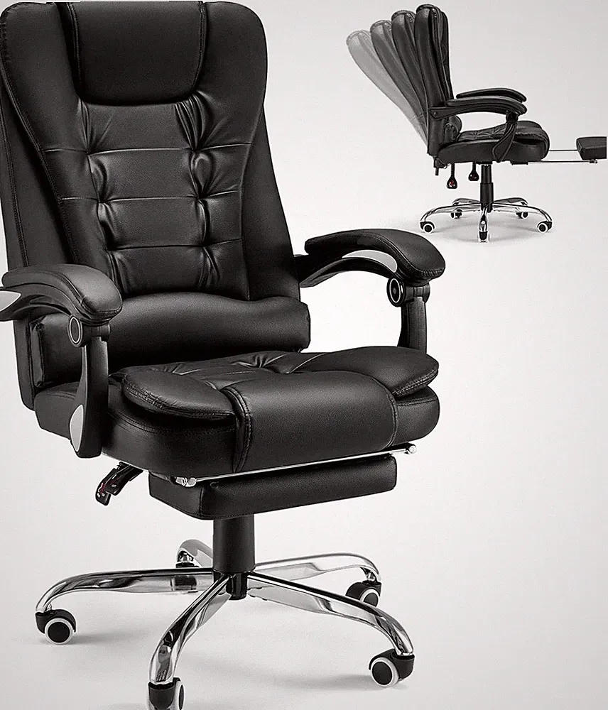 Bürostuhl 200 kg Belastbarkeit Ergonomischer Chefsessel mit Liegefunktion