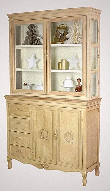 Buffetschrank Shabby Chic – Küchenbuffet Anrichte Vitrinenschrank Vintage