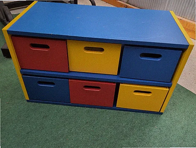 Buntes Holzkinderregal Spielzeugregal Guter Zustand Massiv Holz