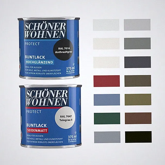 Buntlack 375ml 750ml Hochglänzend oder Seidenmatt Schöner Wohnen Protect