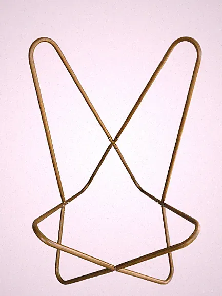 Butterfly Chair Ersatzgestell Handmade Gold Relax Arm Voll Klappbar PLW101