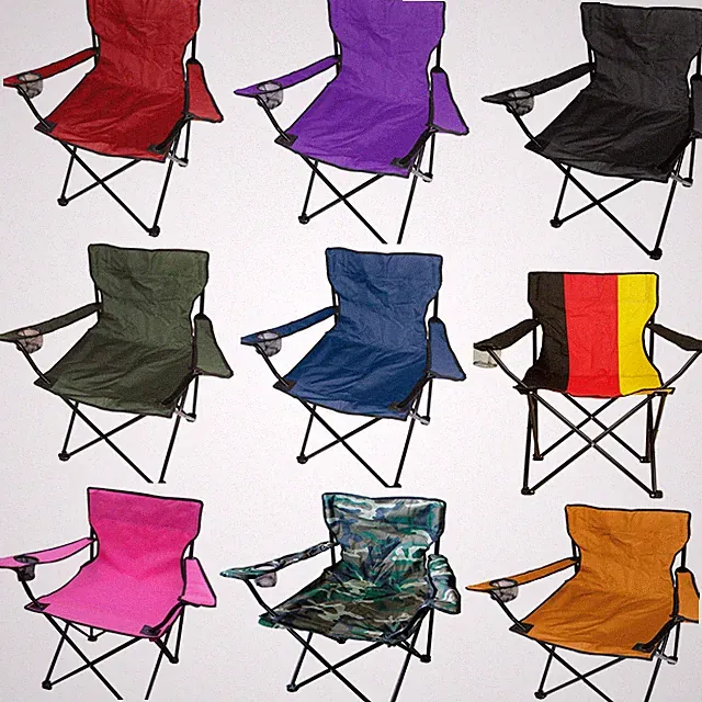 Campingstuhl Faltstuhl Anglerstuhl mit Getränkehalter + Tasche vers. Farben