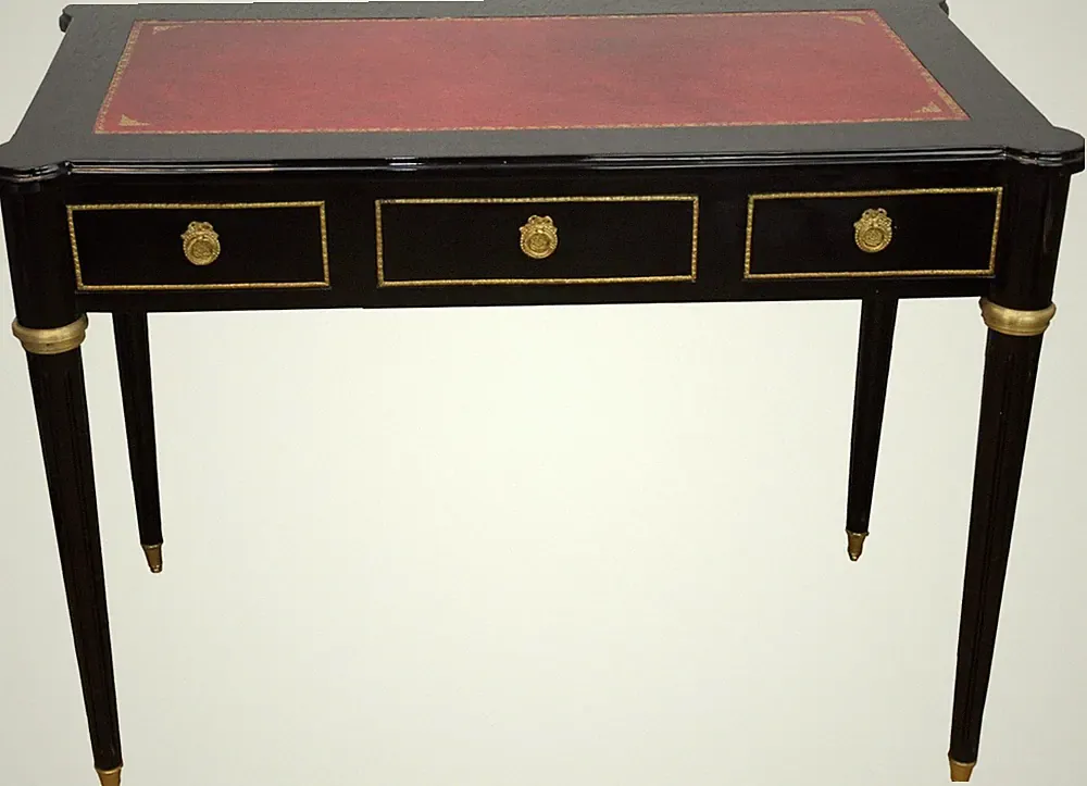 Casa Padrino Barock Schreibtisch Schwarz / Gold / Bordeaux Sekretär Luxus Möbel